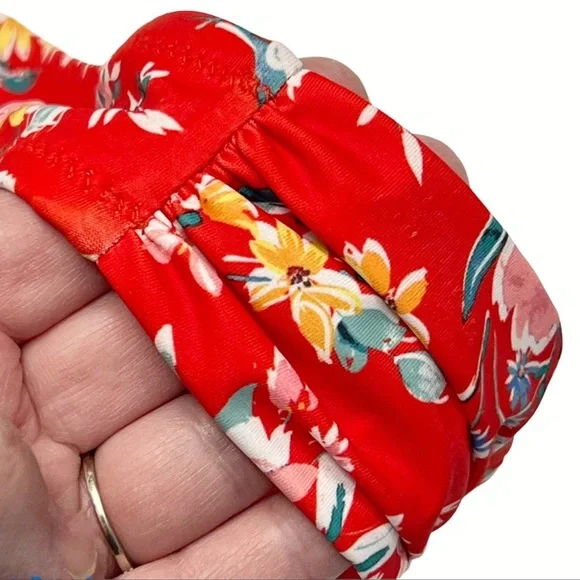 Jessica Simpson Bikini Bottoms Mix & Match Floral Print Swim Red Size XL - Picture 4 of 10